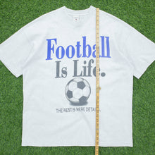 Load image into Gallery viewer, Football Is Life The Rest Is Mere Details Slogan Graphic T-Shirt Grey Size XL
