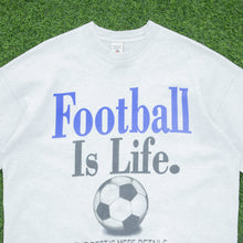 Load image into Gallery viewer, Football Is Life The Rest Is Mere Details Slogan Graphic T-Shirt Grey Size XL
