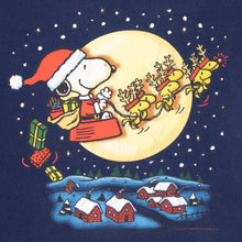 Load image into Gallery viewer, Snoopy Woodstock Peanuts Santas Slay Christmas Graphic Navy T-Shirt - L/XL
