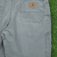 Load image into Gallery viewer, Carhartt Carpenter Workwear Canvas Grey Shorts - 34”
