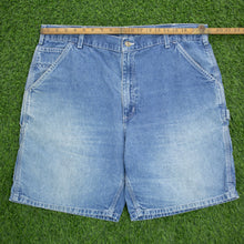 Load image into Gallery viewer, Carhartt Carpenter Workwear Medium Wash Denim Blue Jort Shorts - 38”
