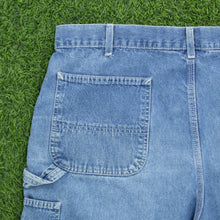 Load image into Gallery viewer, Carhartt Carpenter Workwear Medium Wash Denim Blue Jort Shorts - 38”
