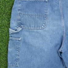 Load image into Gallery viewer, Carhartt Carpenter Workwear Medium Wash Denim Blue Jort Shorts - 38”

