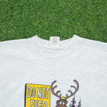 Load image into Gallery viewer, Farley &amp; Co ‘Do Not Feed The Bears, I Am Not A Bear, Trust Me’ Yellowknife N.W.T Joke Graphic Single Stitch T-Shirt - M
