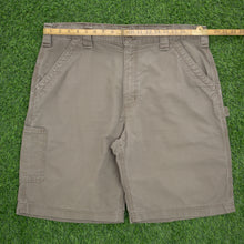 Load image into Gallery viewer, Carhartt Carpenter Workwear Canvas Khaki Green Shorts - 38”
