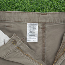 Load image into Gallery viewer, Carhartt Carpenter Workwear Canvas Khaki Green Shorts - 38”
