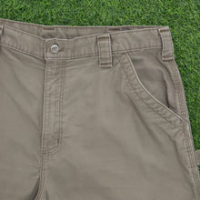 Load image into Gallery viewer, Carhartt Carpenter Workwear Canvas Khaki Green Shorts - 38”
