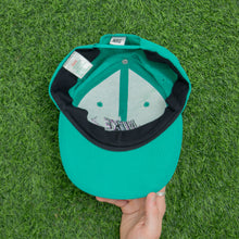 Load image into Gallery viewer, 1993 Nike 3D Swoosh Logo Embroidered Turquoise Green Purple Nylon SnapBack Cap - One Size
