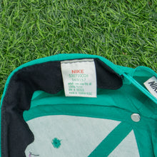 Load image into Gallery viewer, 1993 Nike 3D Swoosh Logo Embroidered Turquoise Green Purple Nylon SnapBack Cap - One Size
