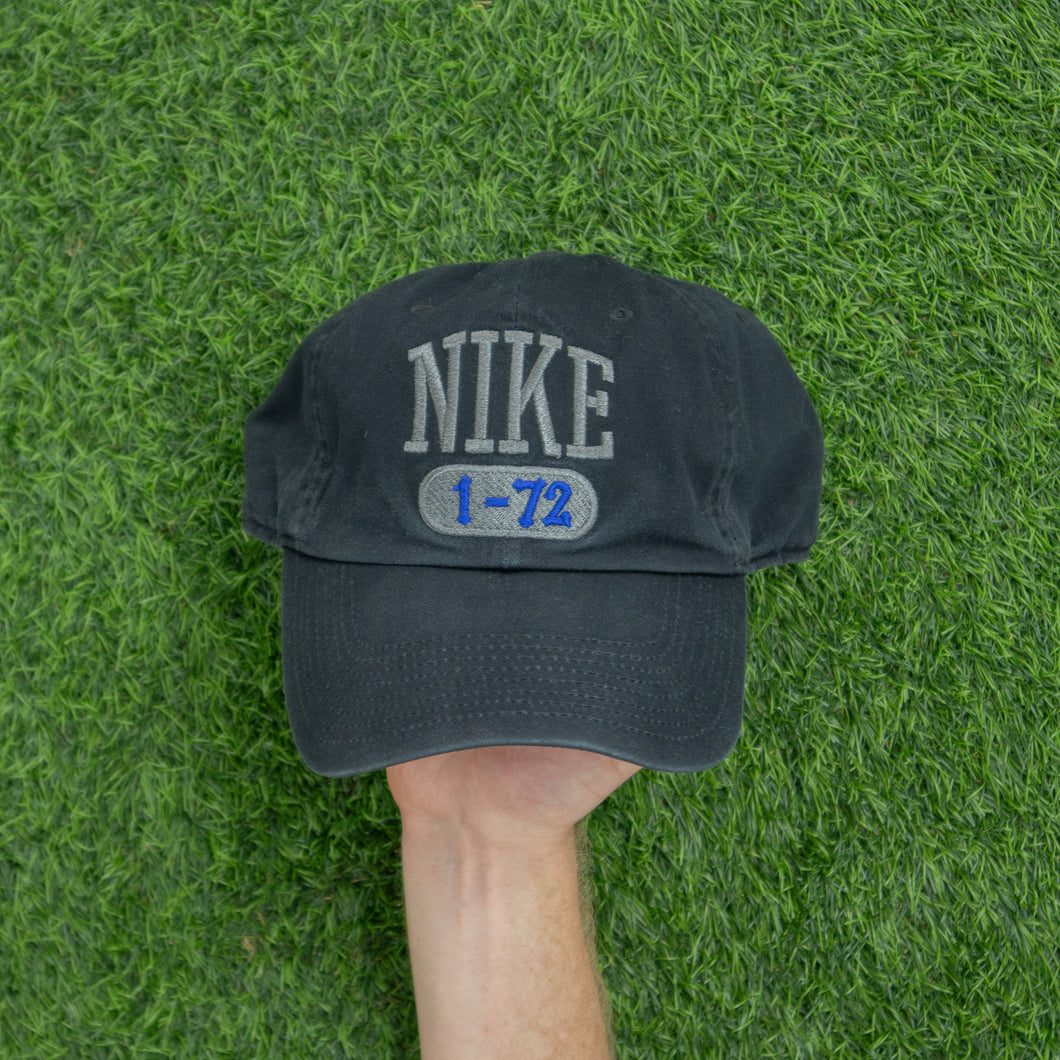 Nike 1-72 Spell Out Embroidered Black Cap - One Size