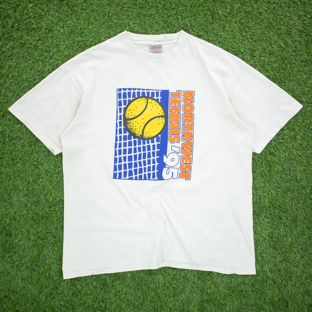 (1995) Northwest Tennis Graphic ONEITA Single Stitch T-Shirt - XL