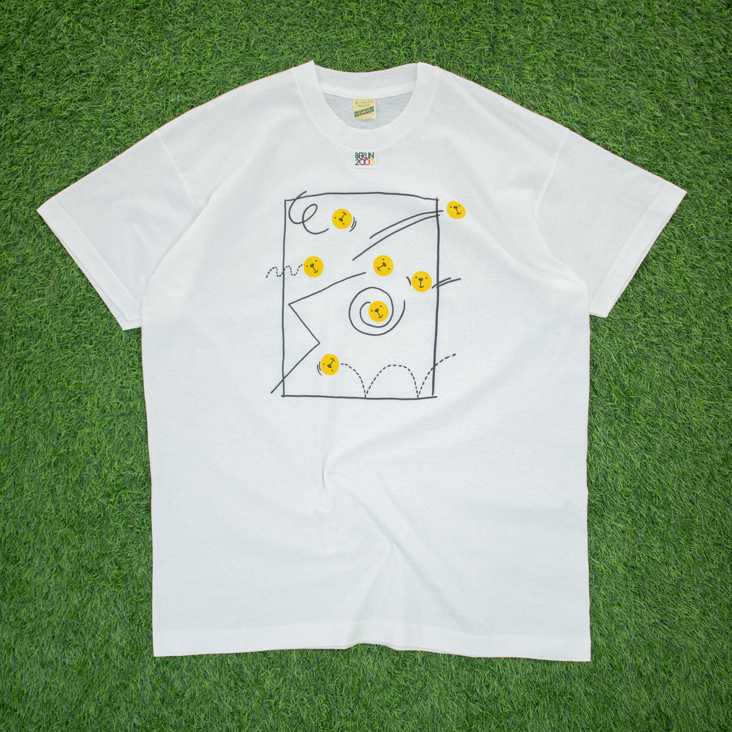 (2000) Berlin Olympics Tennis Embroidered Graphic Deadstock Screen Stars Single Stitch T-Shirt - XL