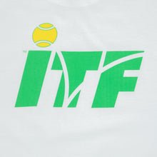 Load image into Gallery viewer, ITF International Tennis Federation Logo Double Sided Graphic Deadstock Hanes Single Stitch T-Shirt - XL
