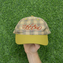 Load image into Gallery viewer, Mossimo Cursive Embroidered Plaid Wool Blend Twill Two Tone 6-Panel Snapback Cap - One Size
