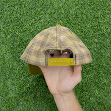 Load image into Gallery viewer, Mossimo Cursive Embroidered Plaid Wool Blend Twill Two Tone 6-Panel Snapback Cap - One Size
