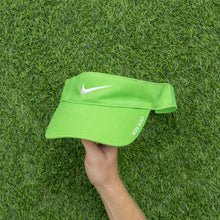 Load image into Gallery viewer, 2008 Nike Golf Small Swoosh Spell Out Embroidered Two Tone Green Visor Cap - One Size (S/M)
