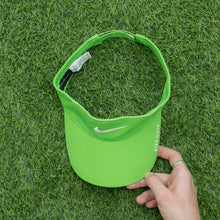 Load image into Gallery viewer, 2008 Nike Golf Swoosh Spell Out Embroidered Two Tone Green Visor Cap - One Size (S/M)
