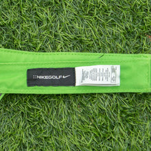 Load image into Gallery viewer, 2008 Nike Golf Small Swoosh Spell Out Embroidered Two Tone Green Visor Cap - One Size (S/M)
