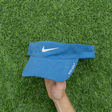Load image into Gallery viewer, 2008 Nike Golf Swoosh Spell Out Embroidered Two Tone Blue Visor Cap - One Size (S/M)
