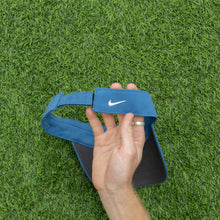 Load image into Gallery viewer, 2008 Nike Golf Small Swoosh Spell Out Embroidered Two Tone Blue Visor Cap - One Size (S/M)
