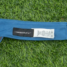Load image into Gallery viewer, 2008 Nike Golf Small Swoosh Spell Out Embroidered Two Tone Blue Visor Cap - One Size (S/M)
