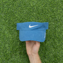 Load image into Gallery viewer, 2008 Nike Golf Small Swoosh Spell Out Embroidered Two Tone Blue Visor Cap - One Size (S/M)
