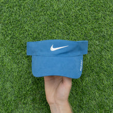 Load image into Gallery viewer, 2008 Nike Golf Swoosh Spell Out Embroidered Two Tone Blue Visor Cap - One Size (S/M)
