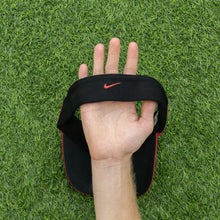 Load image into Gallery viewer, 2003 Nike Dri-Fit Small Swoosh Embroidered Two Tone Red Elastic Fitted Visor Cap - One Size

