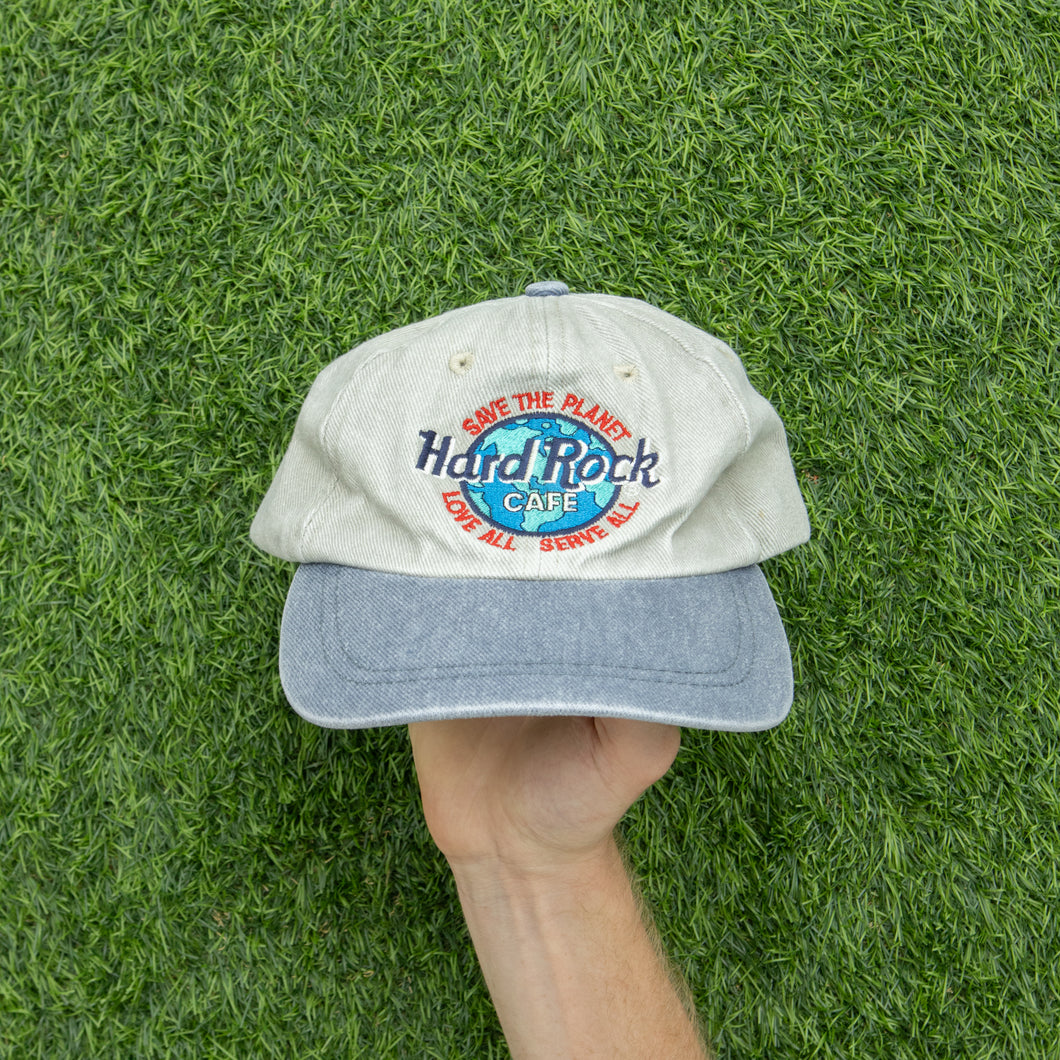 Hard Rock Cafe Memphis Save The Planet Love All Serve All Corduroy Denim Two Tone 6-Panel Snapback Cap - One Size
