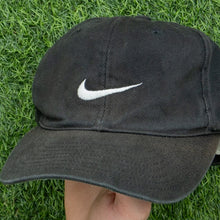 Load image into Gallery viewer, 1998 Nike Swoosh Embroidered Black Two Tone 6-Panel Cap - One Size
