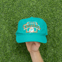 Load image into Gallery viewer, Miami Dolphins NFL Embroidered Logo Two Tone 6-Panel Snapback Cap - One Size

