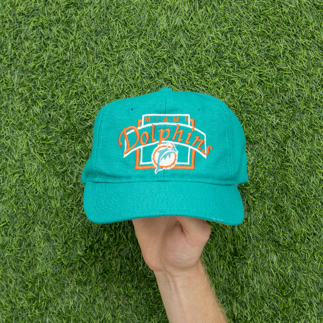 Miami Dolphins NFL Embroidered Logo Two Tone 6-Panel Snapback Cap - One Size