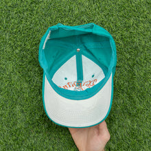 Load image into Gallery viewer, Miami Dolphins NFL Embroidered Logo Two Tone 6-Panel Snapback Cap - One Size
