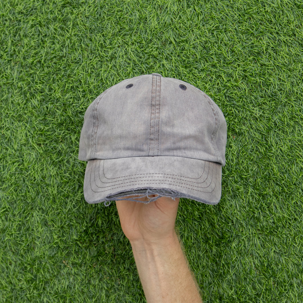 Polo Ralph Lauren Spell Out Embroidered Distressed Faded 6-Panel Baseball Cap - One Size