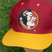 Load image into Gallery viewer, Florida State Seminoles College American Football NCAA Logo 7 Three Tone 6-Panel Snapback Cap - One Size
