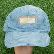 Load image into Gallery viewer, Reebok Large Box Logo Spell Out Embroidered Distressed Corduroy 6-Panel Cap - One Size
