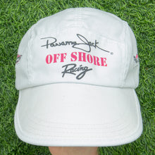 Load image into Gallery viewer, Panama Jack Off Shore Racing S-12 Boat White Long Brim 5-Panel Fitted Cap - One Size
