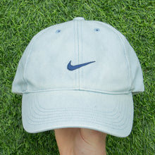 Load image into Gallery viewer, 2002 Nike Small Swoosh Embroidered Baby Blue Two Tone 6-Panel Snapback Cap - One Size (S)
