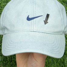 Load image into Gallery viewer, 2002 Nike Small Swoosh Embroidered Baby Blue Two Tone 6-Panel Snapback Cap - One Size (S)
