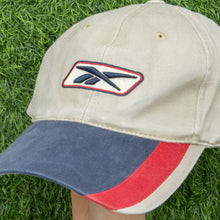 Load image into Gallery viewer, Reebok Embroidered Three Tone Stripe 6-Panel Cap - One Size
