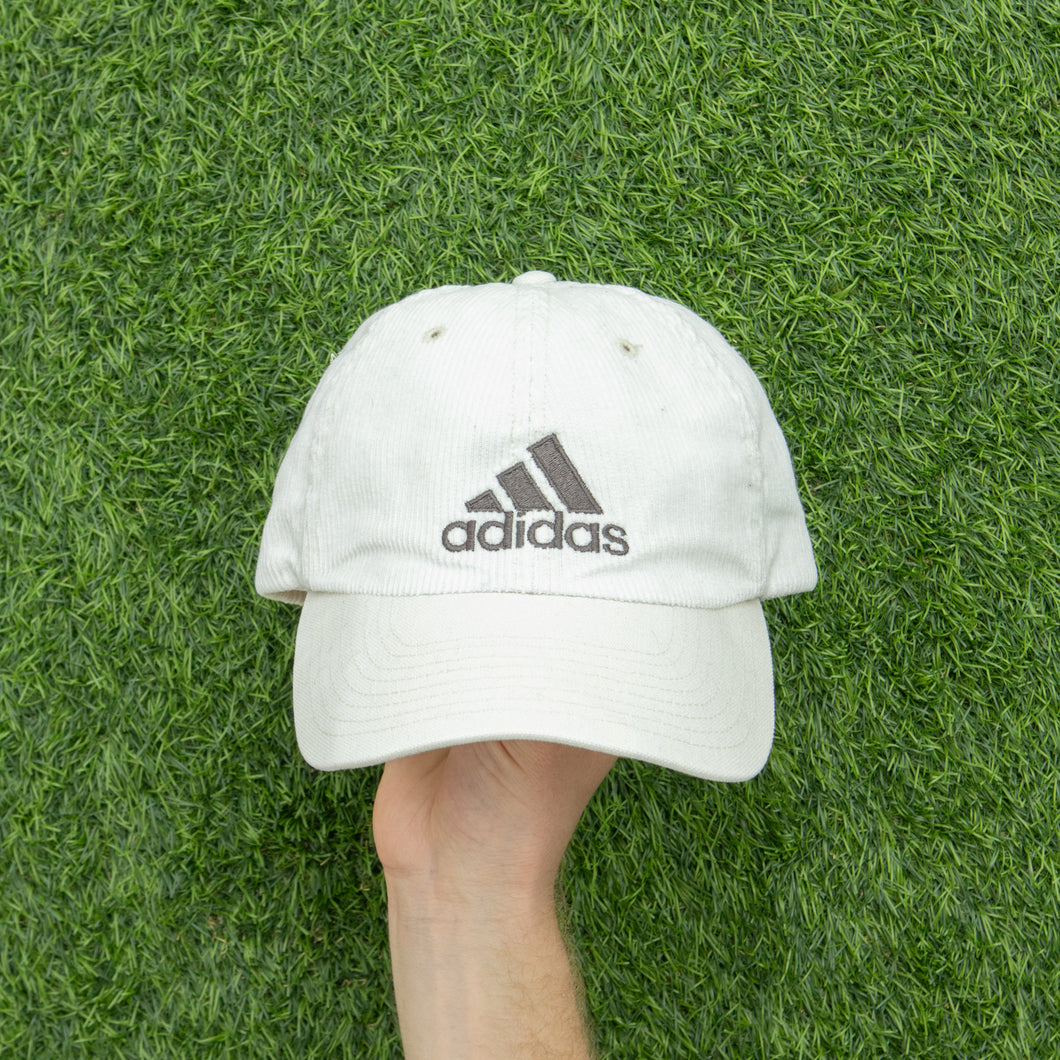 1999 Adidas Embroidered Corduroy Canvas 6-Panel Cap - One Size