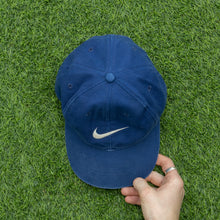 Load image into Gallery viewer, 1997 Nike Swoosh Embroidered Navy Two Tone 6-Panel Snapback Cap - One Size
