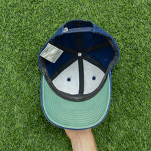 Load image into Gallery viewer, 1997 Nike Swoosh Embroidered Navy Two Tone 6-Panel Snapback Cap - One Size
