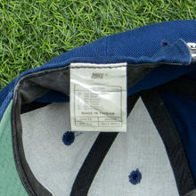 Load image into Gallery viewer, 1997 Nike Swoosh Embroidered Navy Two Tone 6-Panel Snapback Cap - One Size
