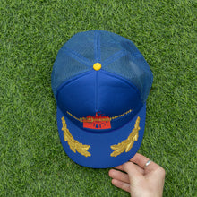 Load image into Gallery viewer, Walt Disney World Magic Kingdom Castle Embroidered Laurel Wreath Mesh Rope Trucker Snapback Cap - One Size
