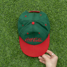 Load image into Gallery viewer, Coca Cola Embroidered Beverage Promotional Two Tone 6-Panel Snapback Cap - One Size
