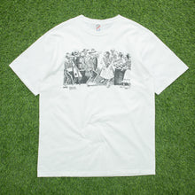 Load image into Gallery viewer, Posada José Guadalupe Gran Fandango Dance Of The Calaveras Day Of Dead Mexican Skeleton Bar Art JERZEES Halloween Graphic T-Shirt - XL
