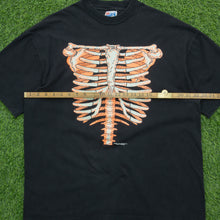 Load image into Gallery viewer, 1991 Rib Cage Glow In The Dark Skeleton Bones Tempe Arizona Brieland Graphics Hanes Halloween Single Stitch Graphic T-Shirt - XL
