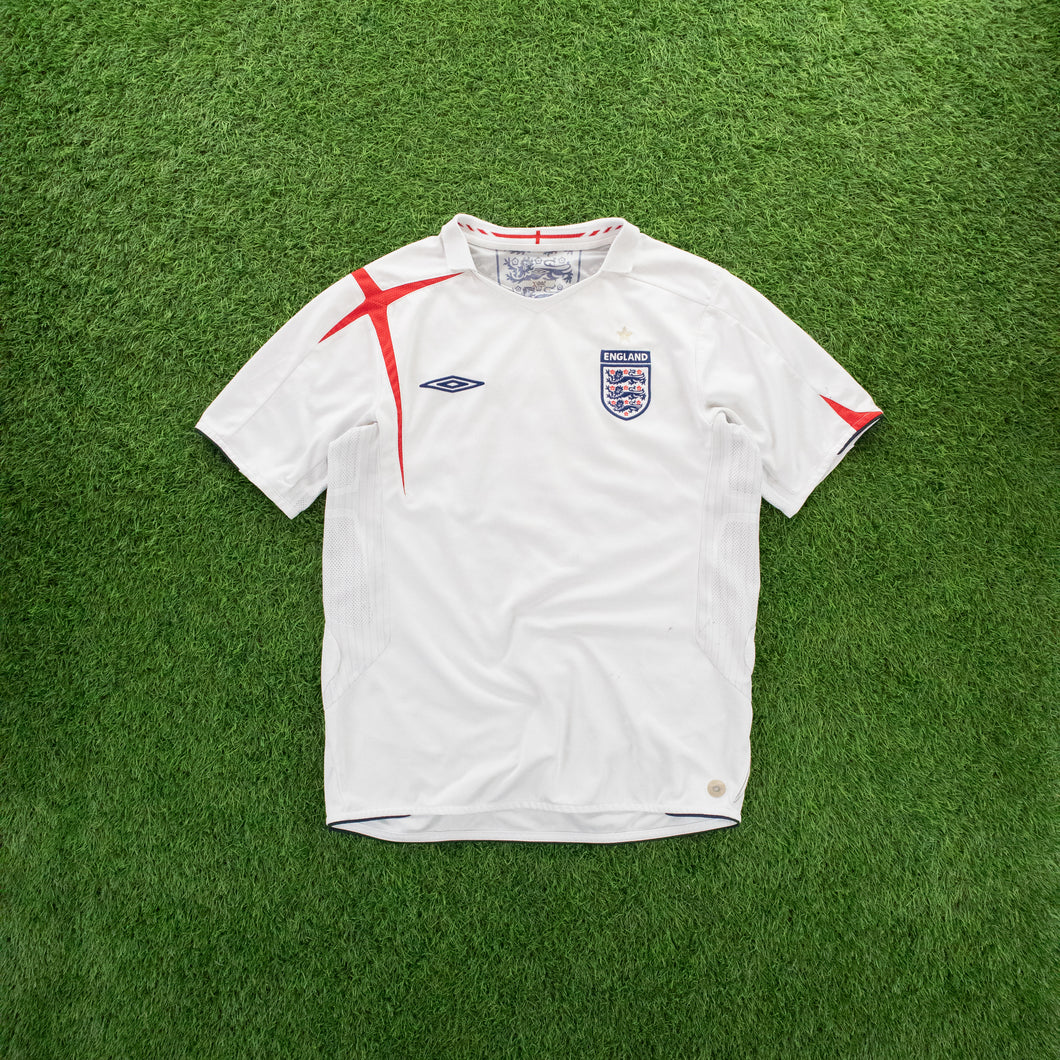 2005/07 England Umbro Home Football Shirt - M