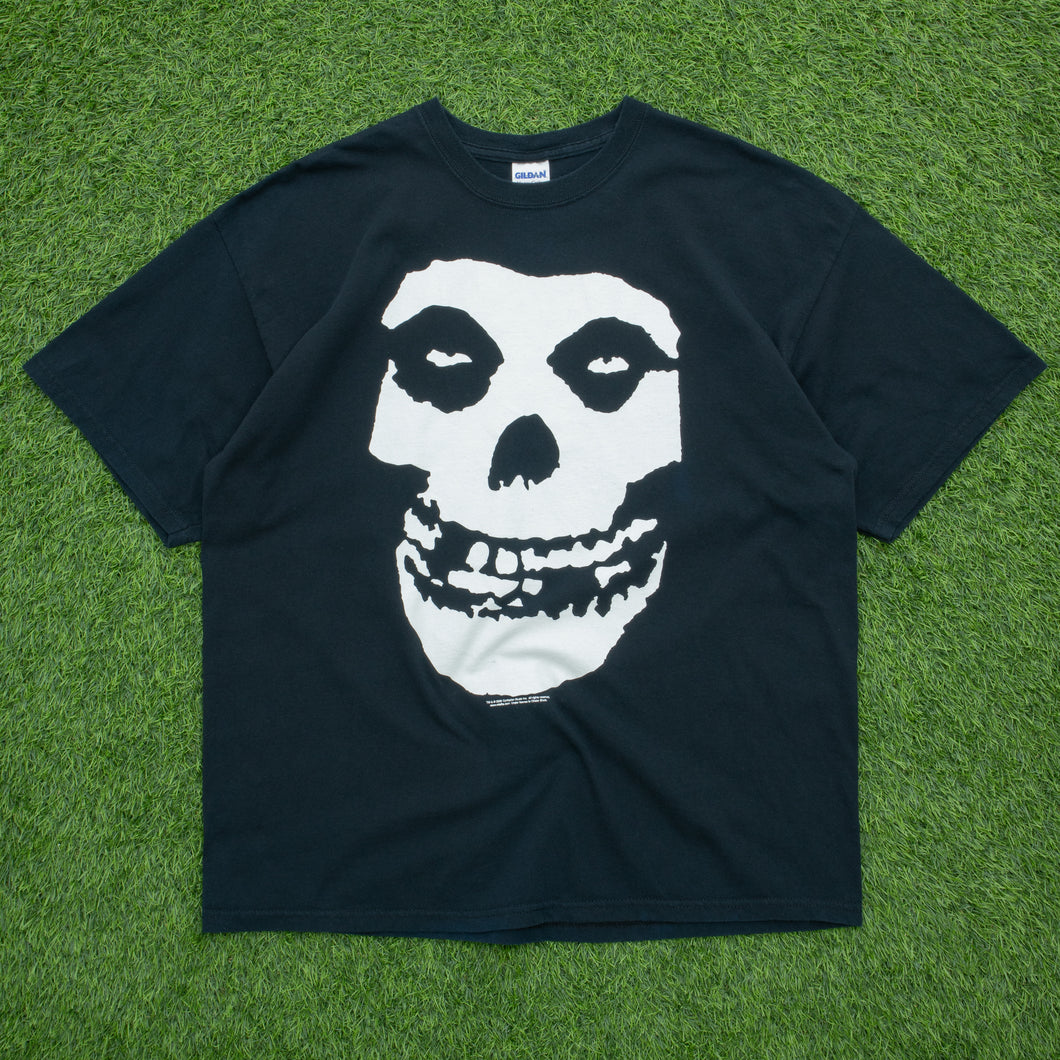 2009 Misfits Crimson Ghost Skull Double Sided Graphic Gildan Halloween T-Shirt - XL